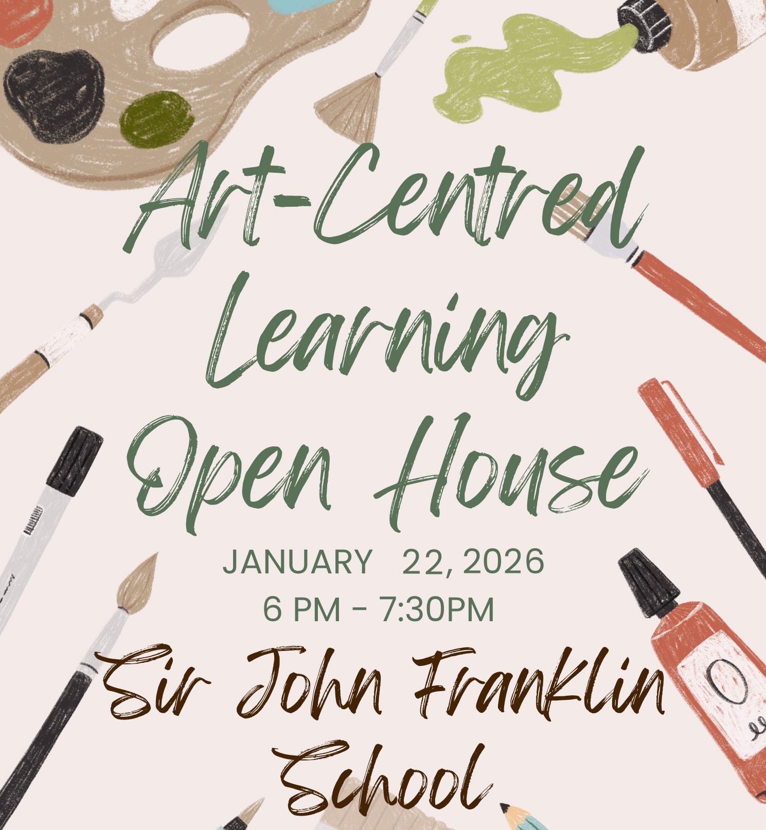 Sir John Franklin School Art Centred Open House 2026